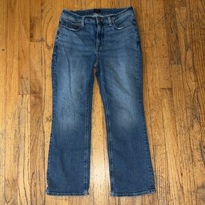 J. Crew Mid-rise Flare Crop Jeans